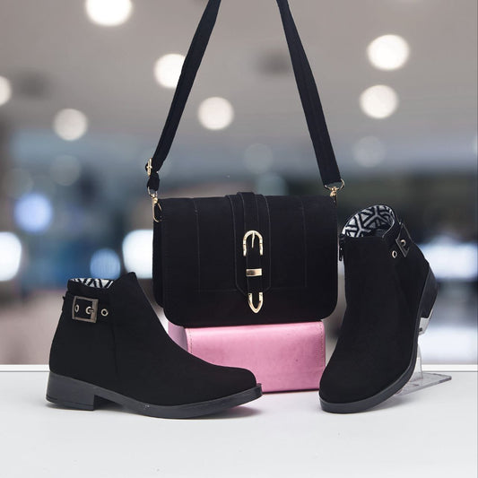 طقم بوت وشنطة بألوان جذابة لإطلالة يومية مميزة