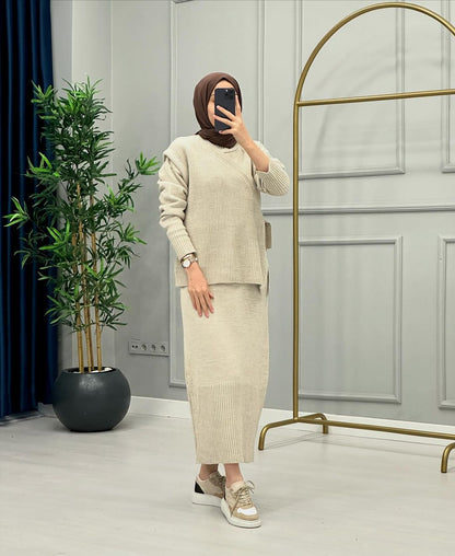 طقم تريكو تركي راقٍ للمغربية العاشقة للموضة والأنوثة