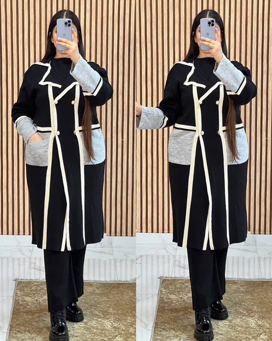 أنصومبل كارديغان طويل 3 بياس – ألوان متناسقة لكل إطلالة شتوية راقية