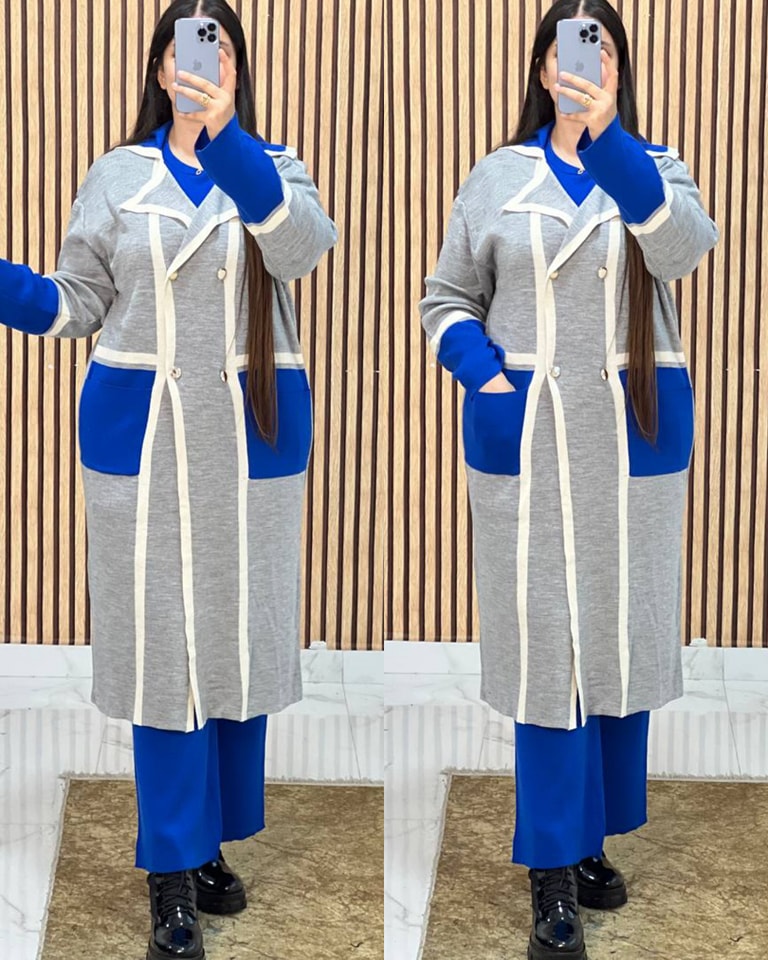 أنصومبل كارديغان طويل 3 بياس – ألوان متناسقة لكل إطلالة شتوية راقية