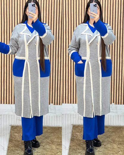 أنصومبل كارديغان طويل 3 بياس – ألوان متناسقة لكل إطلالة شتوية راقية