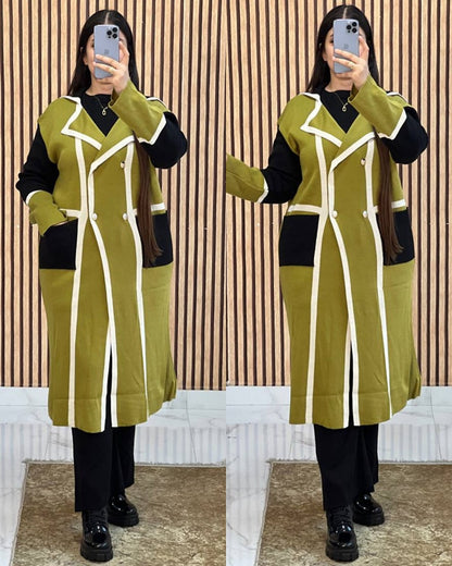 أنصومبل كارديغان طويل 3 بياس – ألوان متناسقة لكل إطلالة شتوية راقية