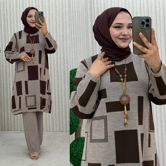 طقم صوفي فخم… اللوك المريح اللي يبرز أنوثتك كل يوم