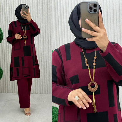 طقم صوفي فخم… اللوك المريح اللي يبرز أنوثتك كل يوم