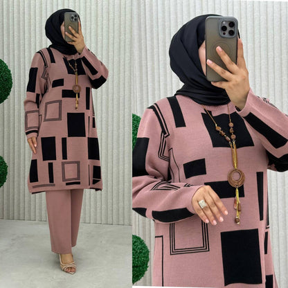 طقم صوفي فخم… اللوك المريح اللي يبرز أنوثتك كل يوم