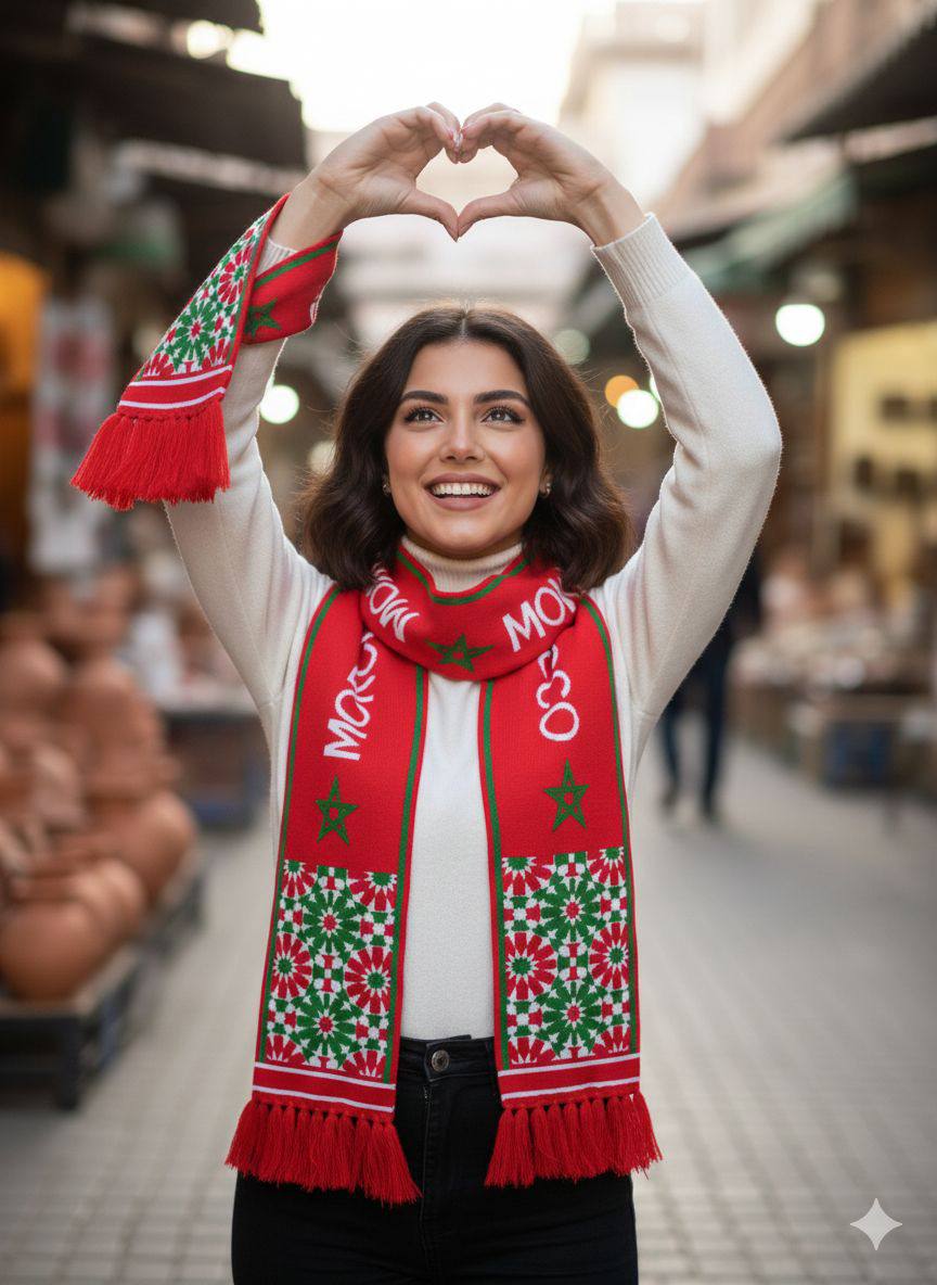 وشاح المغرب الرسمي… خليه يشهد على أجمل لحظاتك في كأس إفريقيا